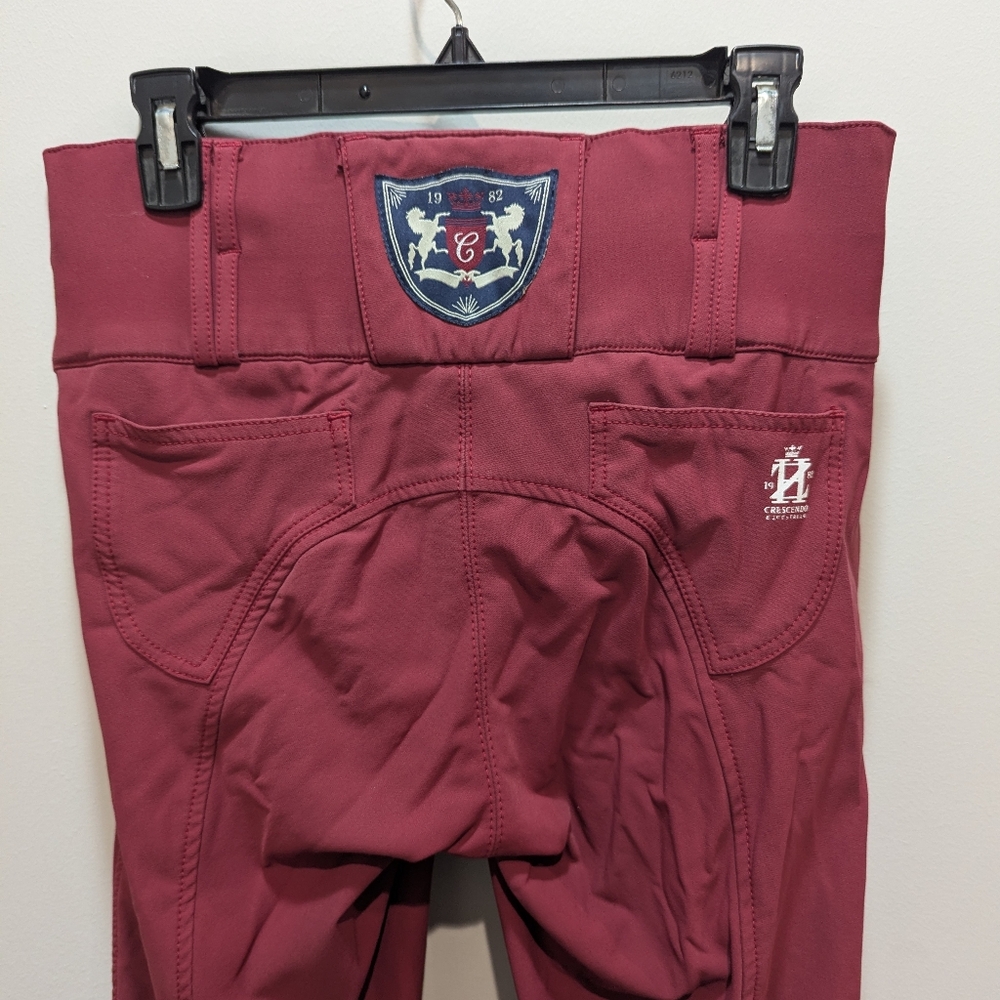 Equestrian Performance Riding Tights - Burgundy - image 8